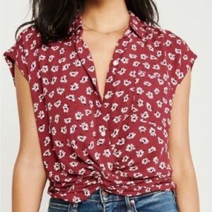 Red Floral Abercrombie Shirt